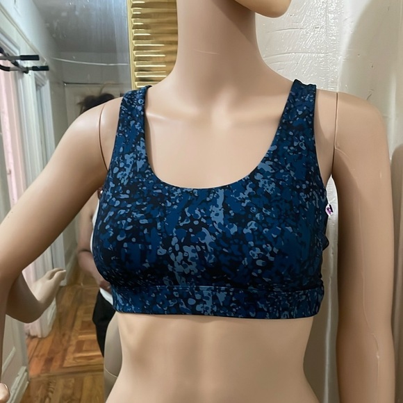 Soul Women's Blue Patterned Sports Bra - Picture 1 of 8